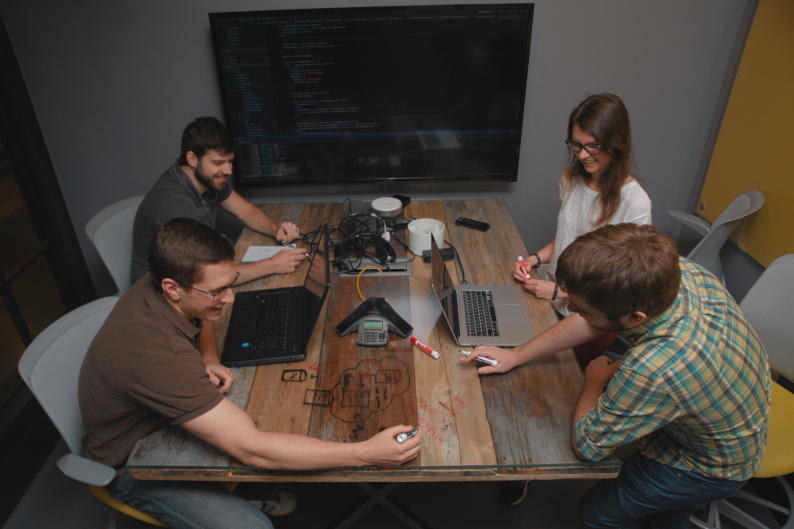 Group meeting at Open System Technologies