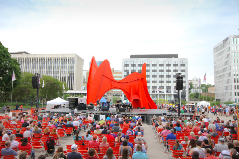 Performance at Calder Plaza during Festival of the Arts