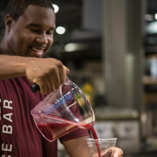 Located in the Grand Rapids Downtown Market, Malamiah Juice Bar serves healthy and delicious smoothies, juices, and acai bowls.