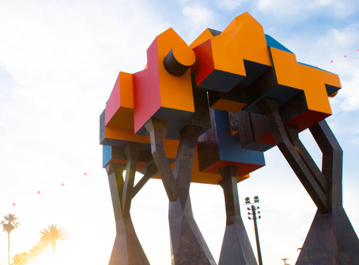 Olalekan Jeyifous is one of six artists creating large-scale works of art for Project 1. This is his piece, "Crown Ether."