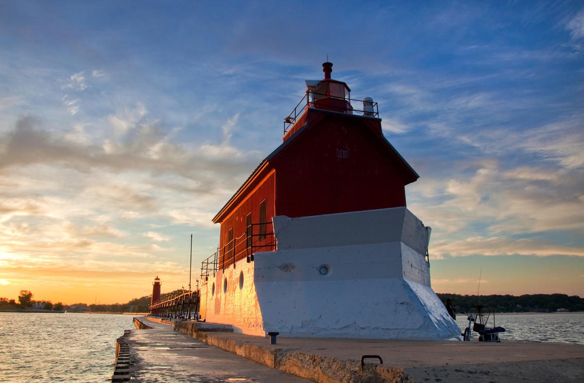Lighthouses In The Grand Rapids Area Lake Michigan Coast