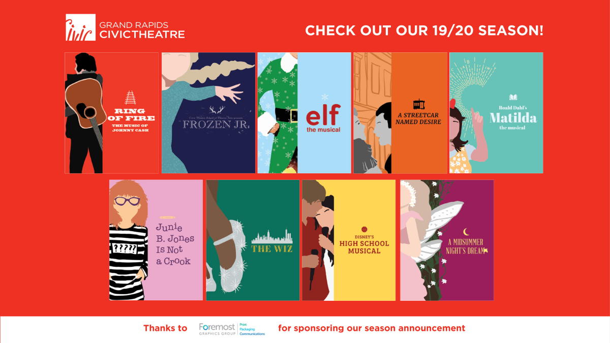 Grand Rapids Civic Theatre 2019 2020 Season Announcement