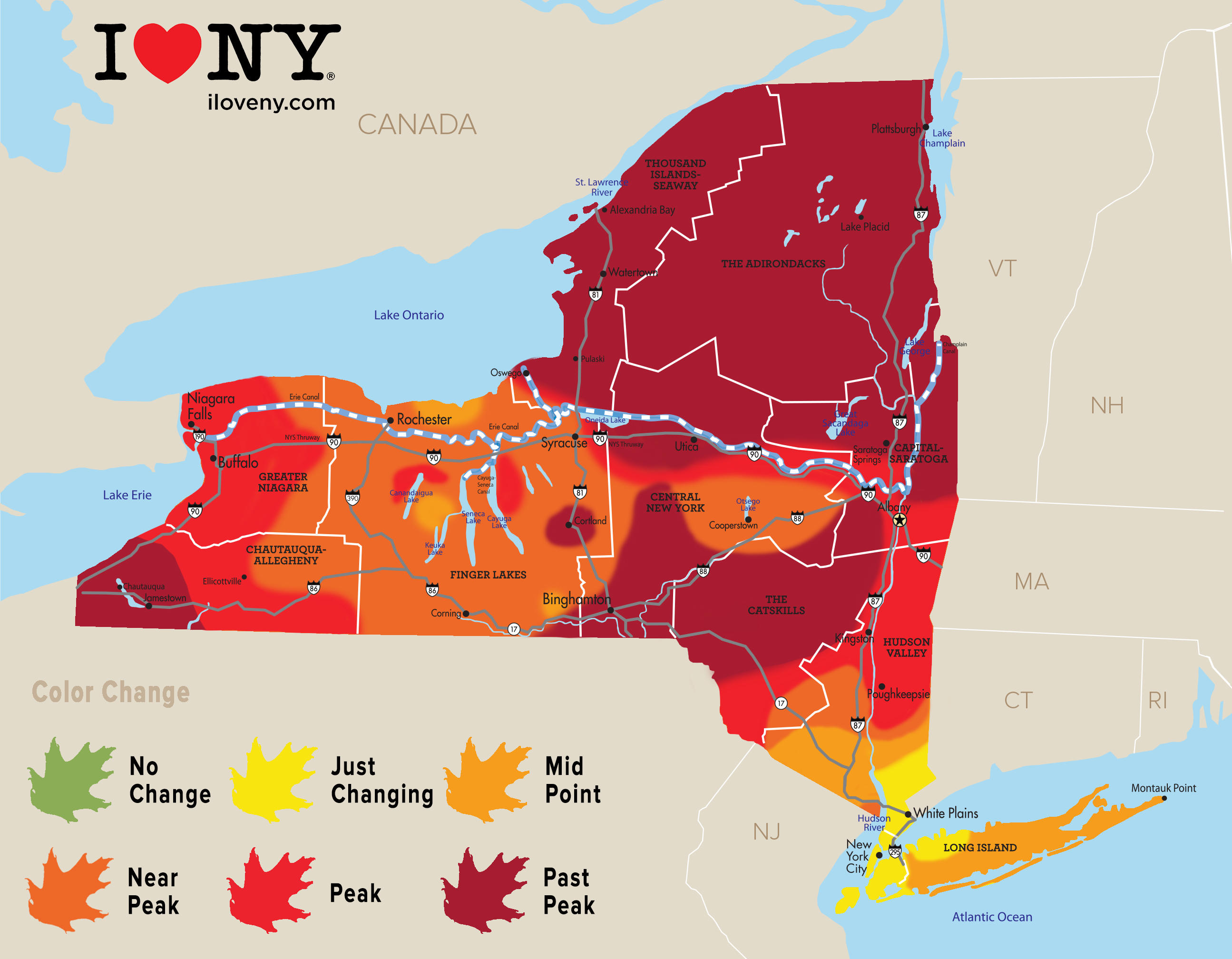 Fall Foliage in New York | Autumn Leaves, Scenic Drives