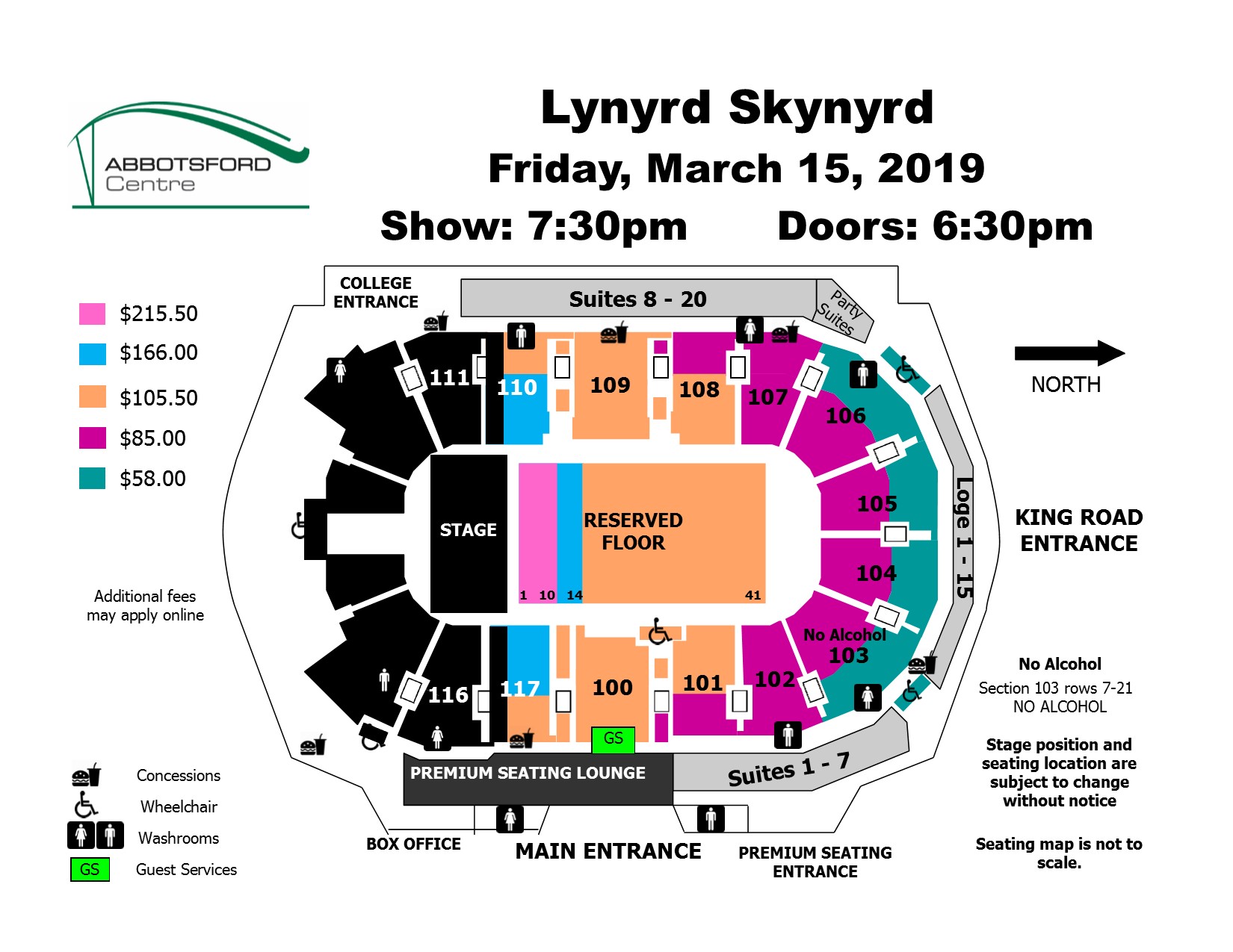 seating maps abbotsford centre abbotsford centre lynyrd skynyrd plane seating chart
