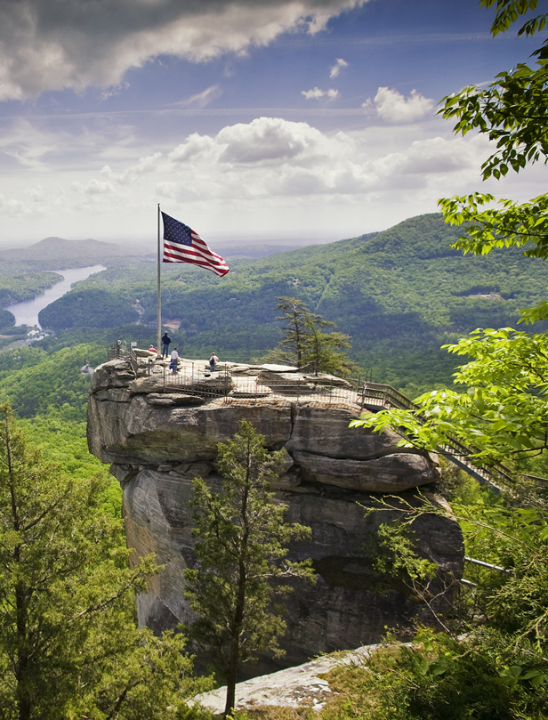 See the view from Chimney Rock near Asheville, NC