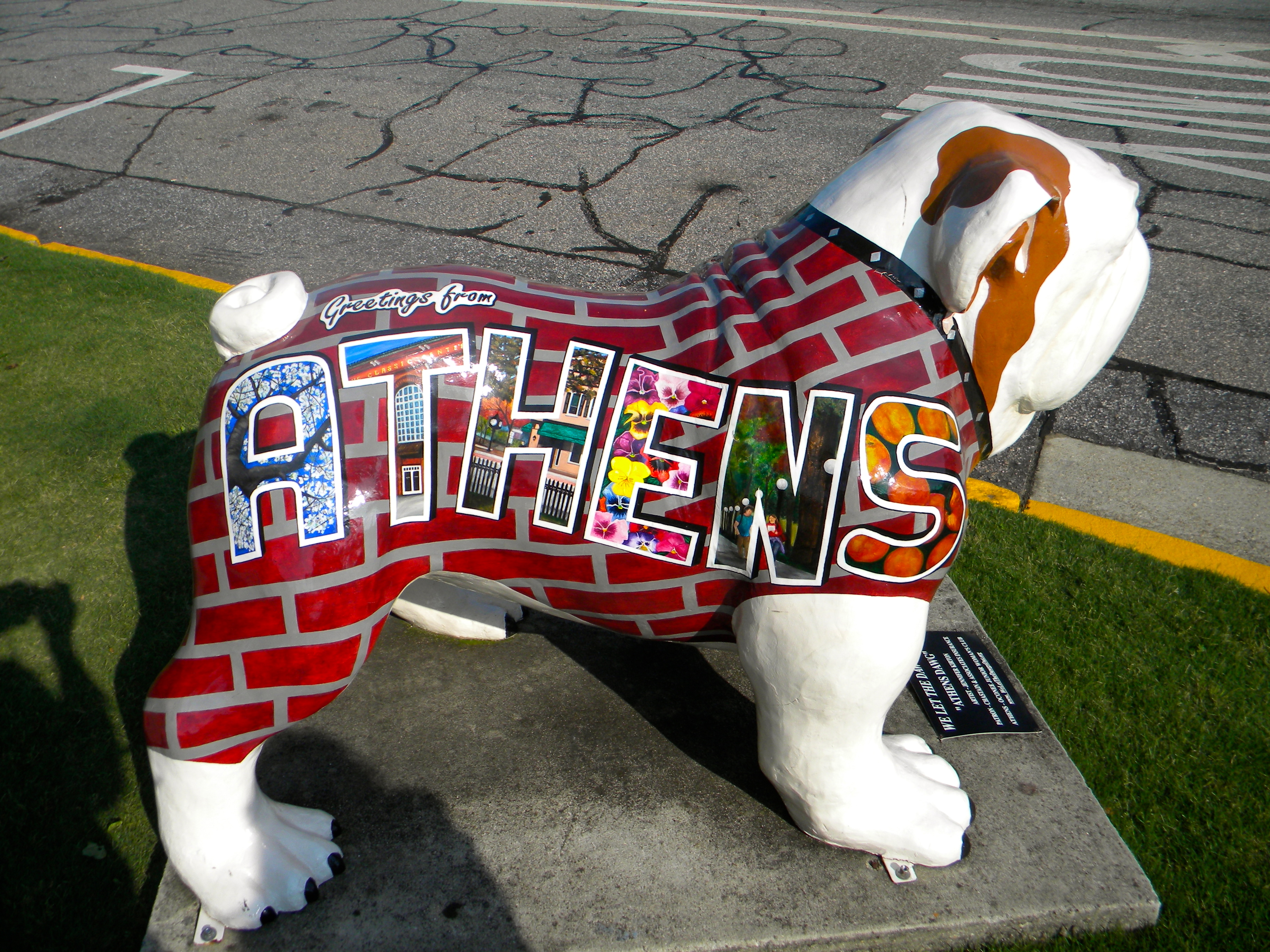 Greetings from Athens Bulldawg Statue