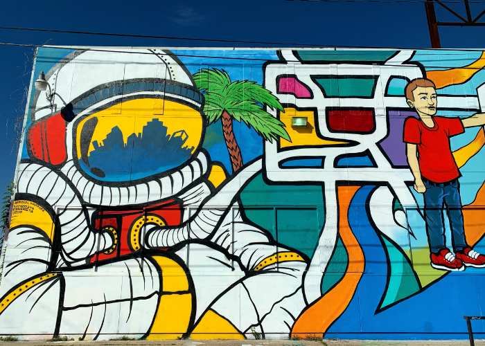 Astronaut and Houston Mural