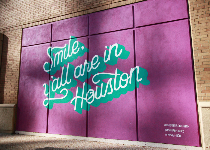 Smile Y'all are in Houston Mural