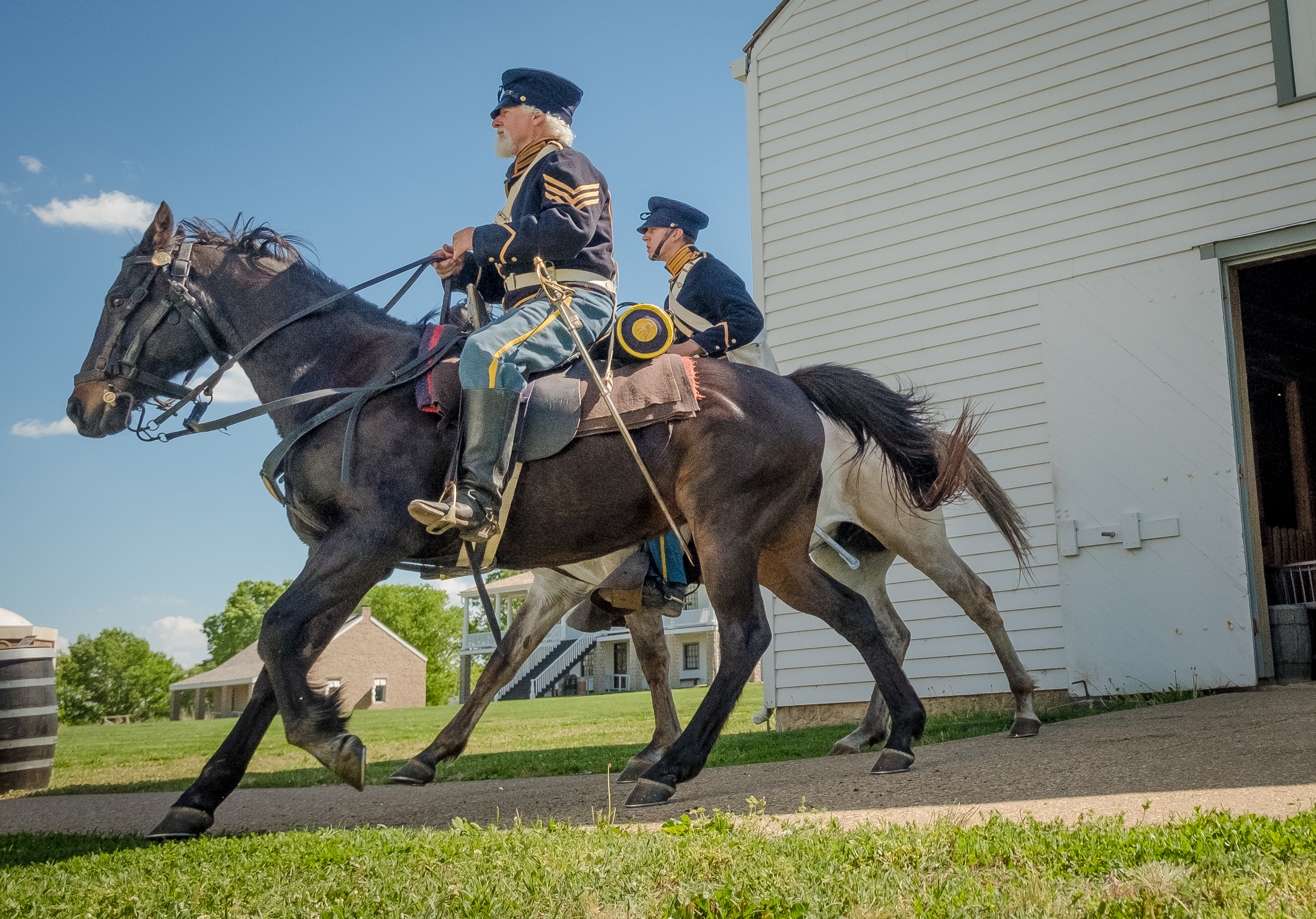 Fort Scott Military Re-enactment Horses & Soldiers - Kansas