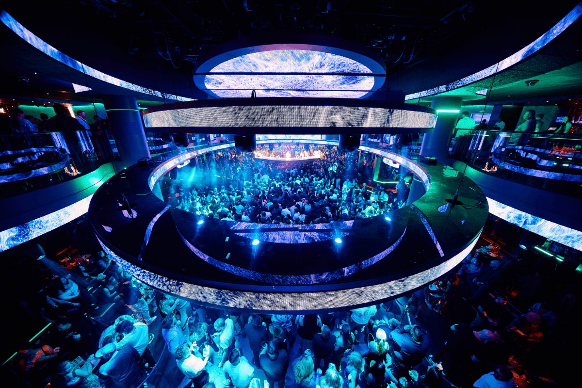 LIV Nightclub at Fontainebleau Las Vegas with energetic crowd and dynamic lighting