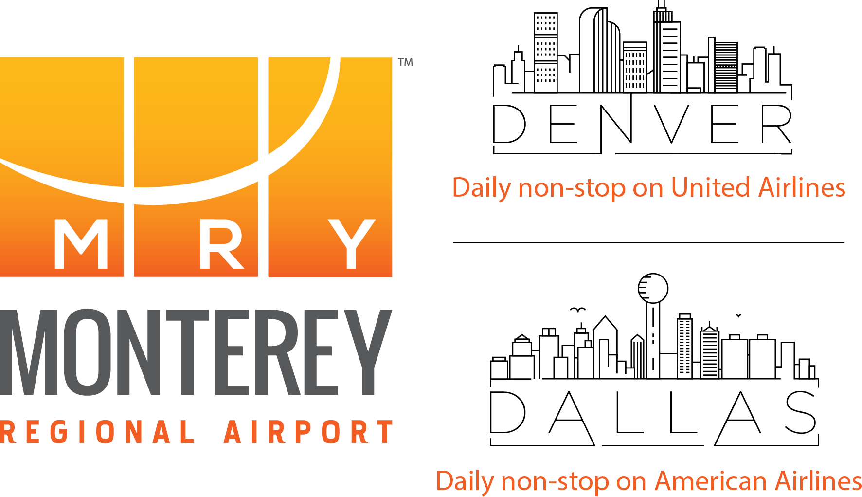 Monterey Regional Airport Denver-Dallas Logo