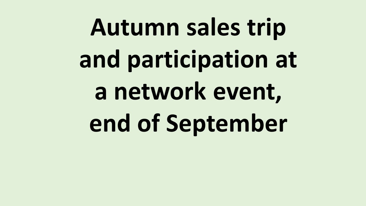 UK Autumn sales trip