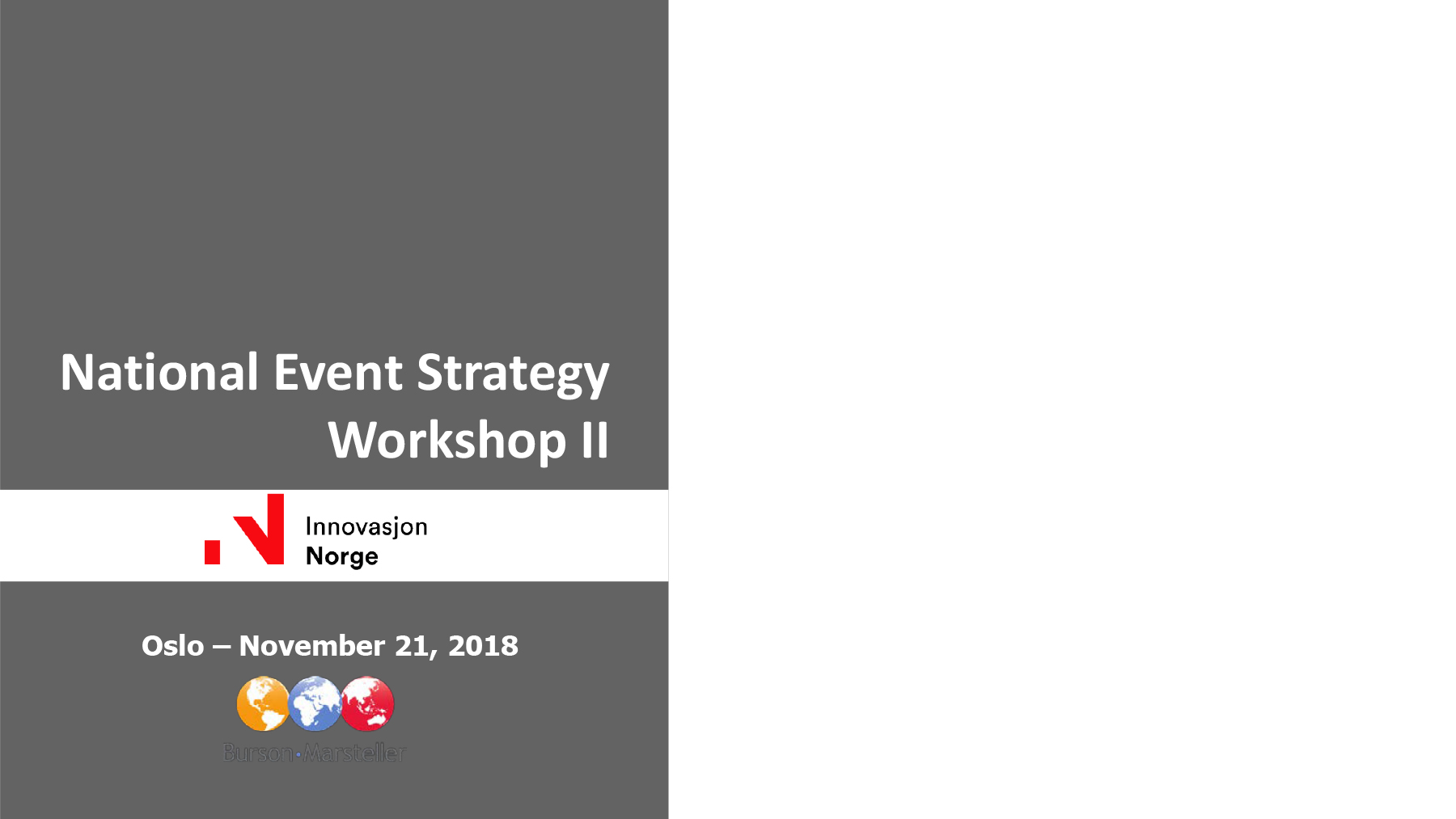 National Event Strategy Workshop II