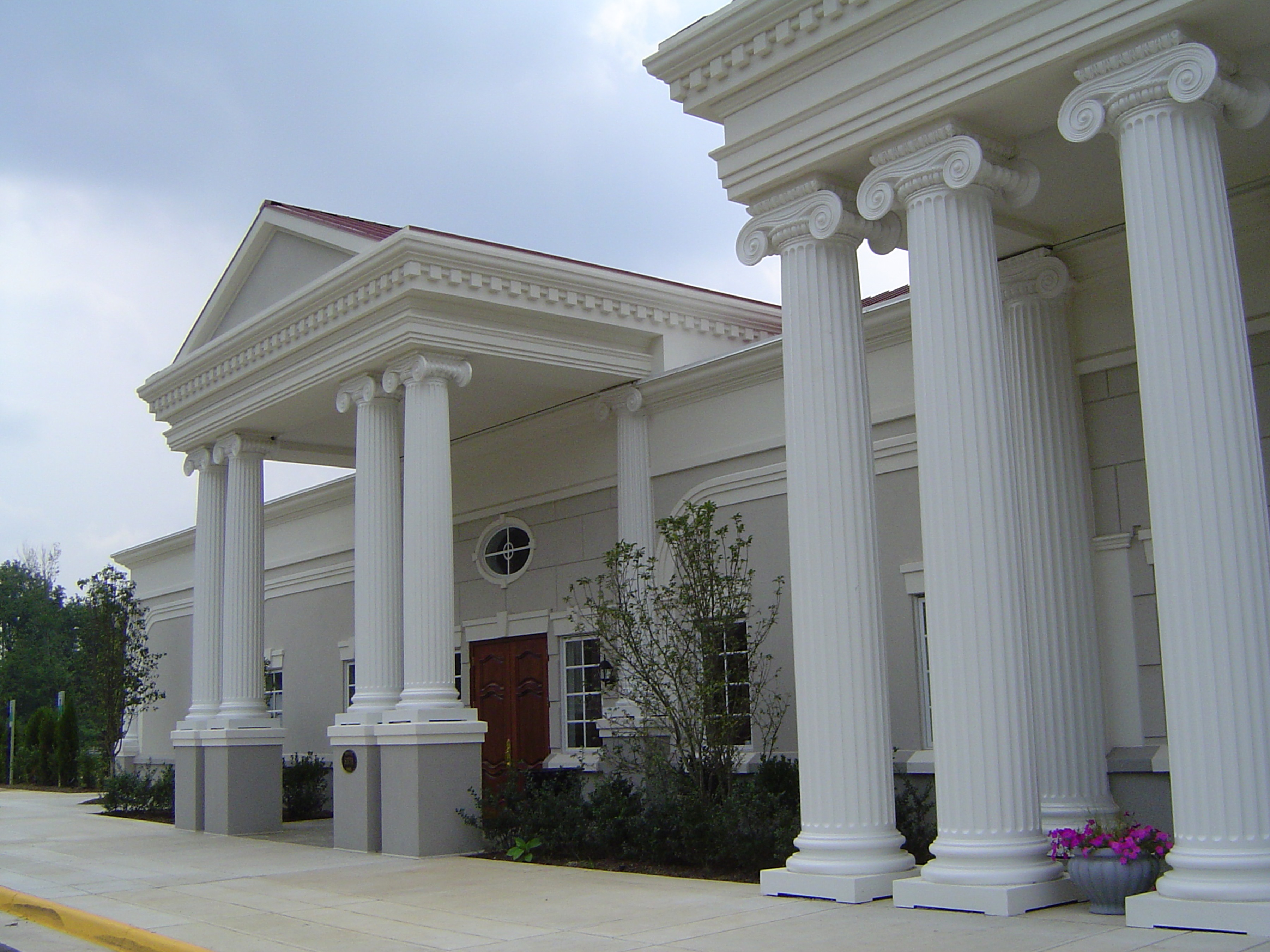 White building with columns