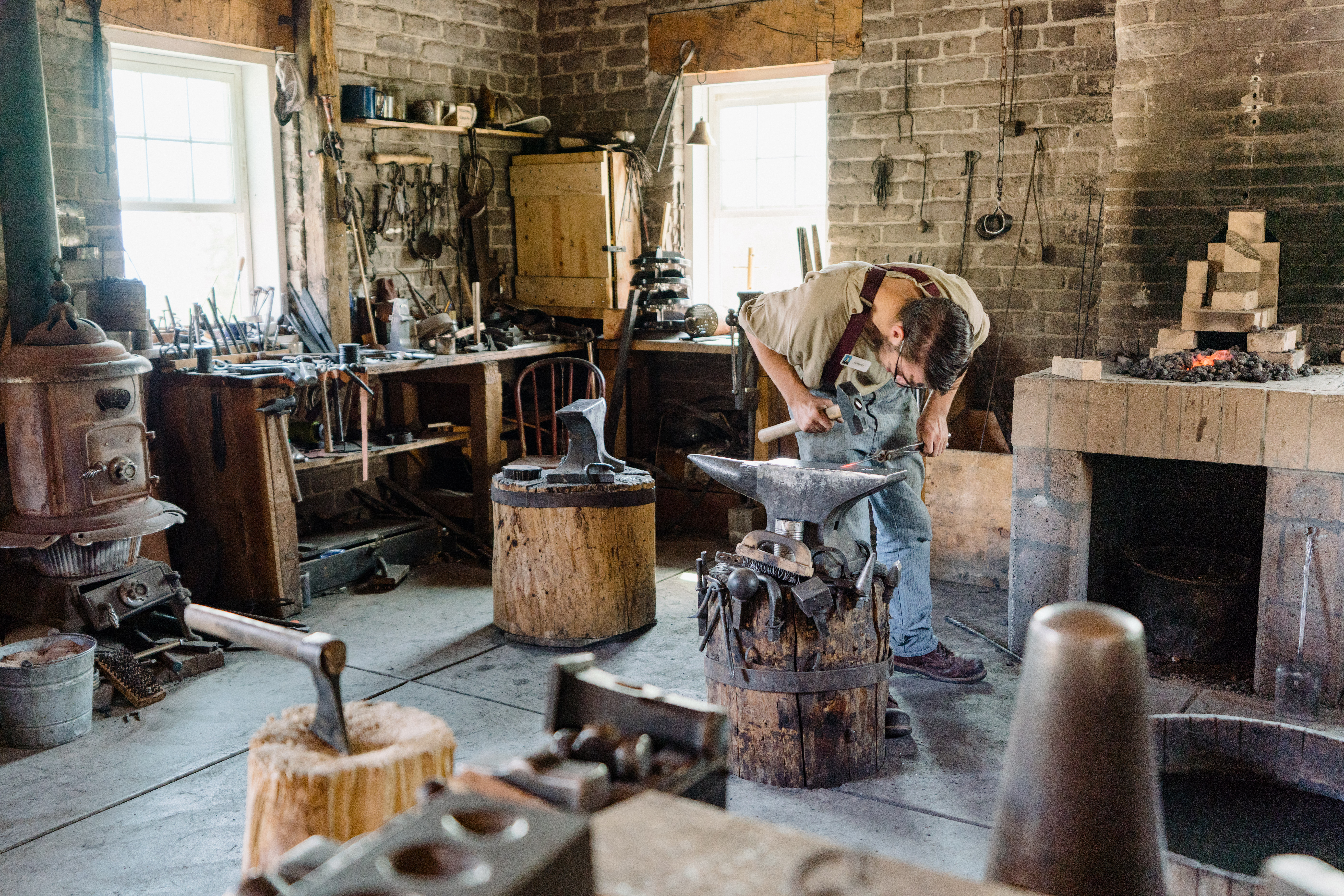 Learn to be a blacksmith at this is the place heritage state park