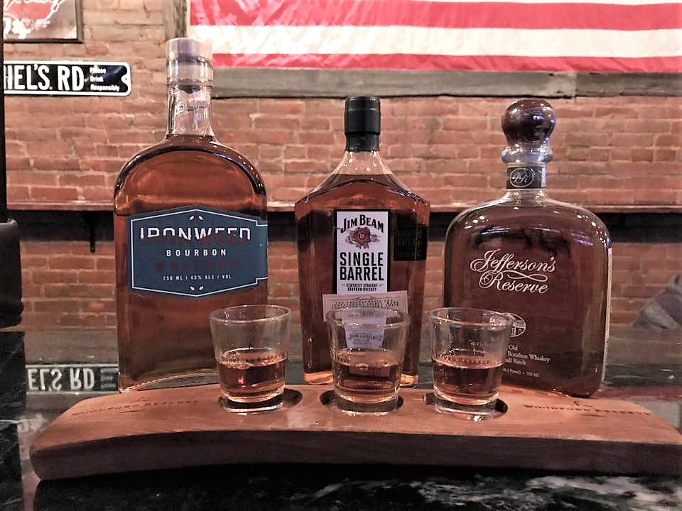 Bourbon Room bourbon bottles