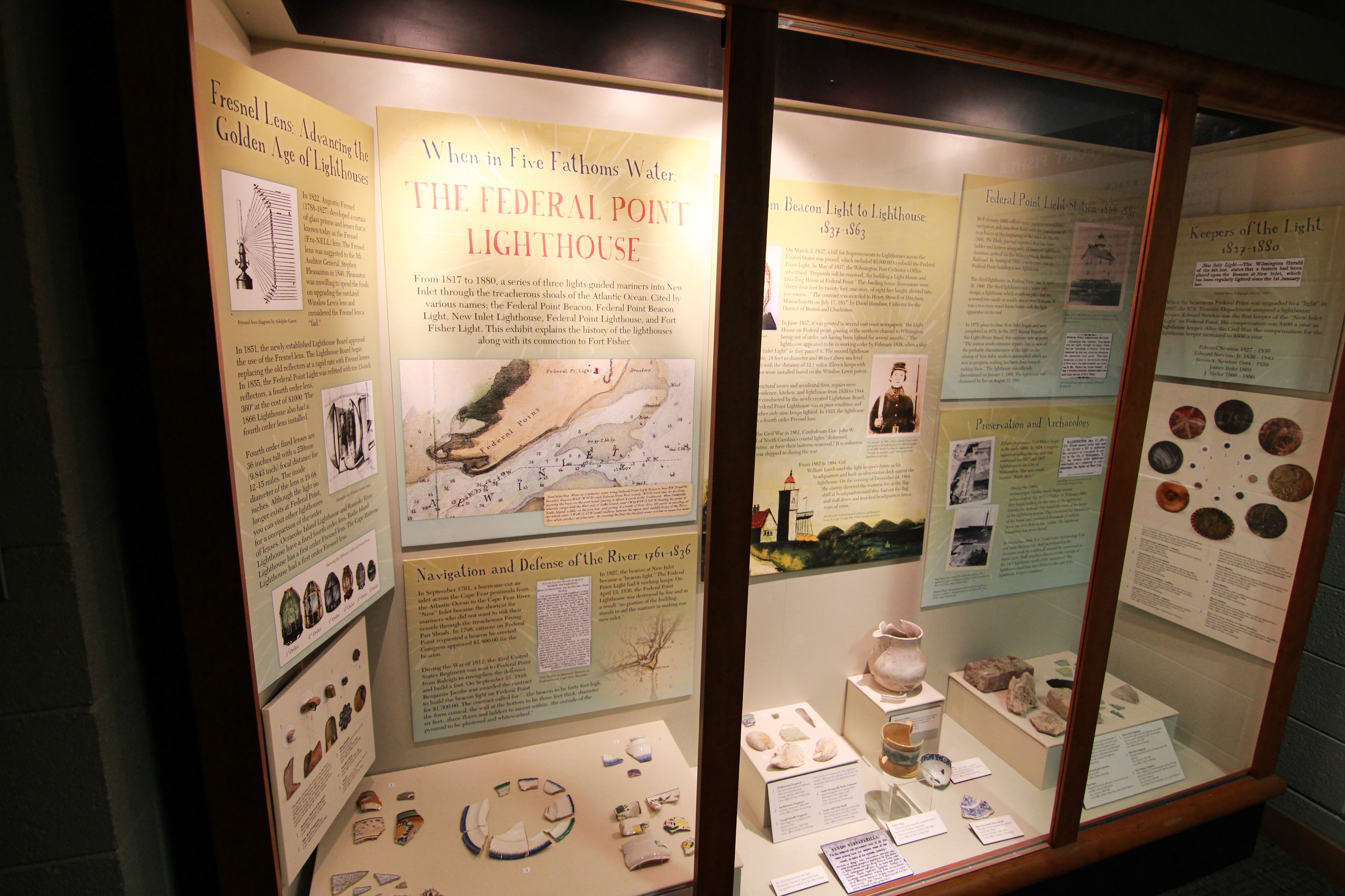 Federal Point Lighthouse Display Exhibit